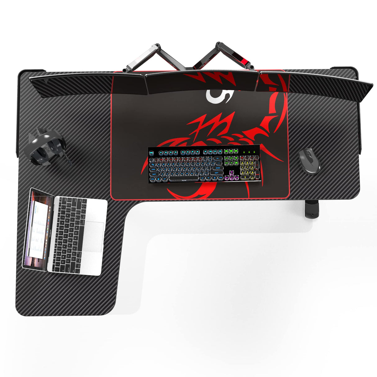 EUREKA ERGONOMIC L Shaped Gaming Desk, 60 Inch L60 Home Office Corner PC Computer Gamer Table Large Writing Workstation Gifts w Mouse Pad Cable Management, Space Saving, Easy to Assemble, Left, Black EUREKA ERGONOMIC