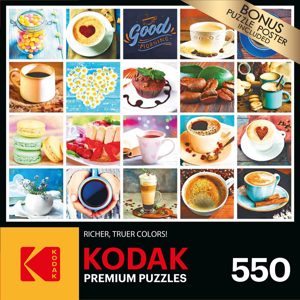 RoseArt - Kodak Premium - Love Coffee - 550 Piece Jigsaw Puzzle for Adults RoseArt