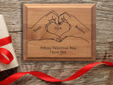 Personalized Valentine's Day Wooden Plaque - Custom Heart Hands Design Gift for Boyfriend, Girlfriend, Valentines Day Gifts for Her, Him, Wife, Husband, Women, Men, Romantic Customized Couples Sign CHEERZEER CUSTOMIZE