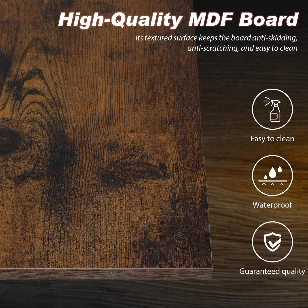 PayLessHere L Shaped Desk Corner Gaming Desk Computer Desk with Large Desktop Studying and Working and Gaming for Home and Work Place,Brown PayLessHere