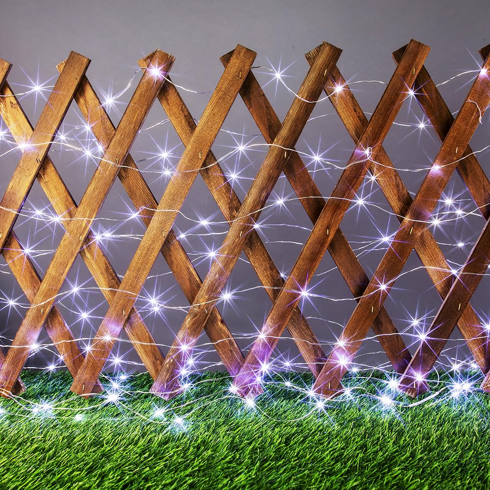 PCORES 328FT Long Fairy Lights 1000 LED Cool White Silver Wire Remote Control Indoor Outdoor Plug in String Lights for Bedroom Living Room Patio Porch Garden Christmas Tree PCORES