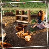 Cinnvoice Chicken Nesting Boxes 4 Compartment Wooden Chicken Laying Boxes Nesting Boxes for Chicken Coop Chicken Laying Eggs Nest Box for Chickens Hens Ducks Poultry Easy Egg Collection Cinnvoice