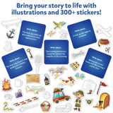 Skillmatics Storybook Art Kit - Create Adventure Stories, DIY Craft & Writing Kit with 300+ Stickers, Scrapbooking & Journal Activity, Gifts for Kids Ages 5, 6, 7, 8, 9, 10 Skillmatics