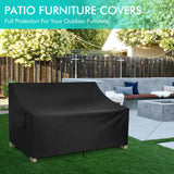 WLEAFJ Patio Sofa Cover Waterproof, 3-Seater Outdoor Sofa, Heavy Duty Deep Lounge Loveseat, Large Lawn Furniture with Air Vent, 82.6’’ W x 39’’ D x 28’’ H WLEAFJ