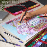 ARTEZA Inkonic Fineliners Pens, Set of 120, 0.4 mm Fine Tip Markers, Water-Based Art Pens for Drawing, Sketching, Journaling, Calligraphy ARTEZA