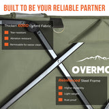 Overmont Collapsible Wagon Cart with Wheels - Foldable Heavy Duty Wagon with Big All-Terrain Wheels - 330Lbs Weight Capacity with Side Pockets for Camping Sports Garden Grocery Shopping Green Overmont