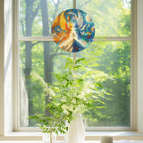 AIBOERL Phoenix Diamond Painting Pendant Kits,5D Diamond Art Diamond Painting Hanging Kits,7.17"X7.17"DIY Diamonds Painting Suncatcher Pendant Kit for Adults for Gift Wall Home Decor AIBOERL