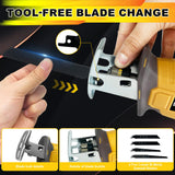 Cordless Reciprocating Saw Compatible with Dewalt 20V MAX Battery, Mini Recipro Saw Cordless with 4 Blades, 3500 SPM Variable Speed, One-Handed Operation, Tool-free Blade Change, No Battery Included RAYLEEY