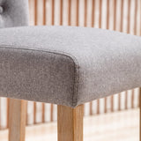 GOTMINSI 26" Bar Stools Set of 2 for Kitchen Island Upholstered Counter Height Bar Stools with Button Tufted Decoration Barstools Home Kitchen Island GOTMINSI