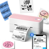 Phomemo Bluetooth Thermal Label Printer, 241BT 4X6 Wireless Shipping Labels Printer for Small Business, Pink Label Printers for Shipping Package, Compatible with iPhone, Android, Amazon, Shopify, USPS Phomemo