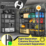 Nexvrtau 5 Tier Adjustable Metal Shelving Storage Rack,Storage Shelves,59.8" Wx24 Dx76.6 H Garage Shelving Heavy Duty,Industrial Shelving Unit for Basement,Warehouse,Garage Organization.1 Pack Nexvrtau