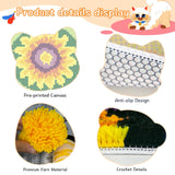 YP Sunflower Latch Hook Rug Kit for Adults & Kids - 12x12 Inch DIY Craft Crochet Rug, Beginner-Friendly Art Project for Home Decor, Easy-to-Make Needlecraft Kit YP