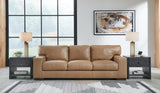 Signature Design by Ashley Lombardia Contemporary Leather Match Sofa, Light Brown Signature Design by Ashley