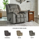 Signature Design by Ashley Kegler Contemporary Tufted Manual Rocker Recliner, Gray Signature Design by Ashley
