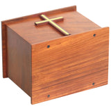 Wooden Photo Frame urn with Brass Cross | Wood Cremation urn for Male and Female | Rosewood Urn | Funeral Urns | Handmade Urn Box for Man and Woman | Funeral Urns | Burial Urns Solid Wood Handicrafts