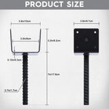 XYADX Concrete Fence Post Base 4x4 inches 4 Pack, Fence Post Anchor Holder Pergola Brackets XYADX