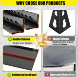 63''Storage Shelves, Garage Metal Shelving Unit, Adjustable, Double-Layer Column with Reinforced Ribs, Heavy-Duty, Capable of Bearing 3000 lbs, Suitable for Garage, Warehouse, Kitchen Storage Beaunatixx