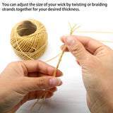 MILIVIXAY 100% Organic Hemp Candle Wick with Natural Beeswax Coating, 200 FT Spool, Standard Size (1.0mm)+ Wick Sustainer Tabs (200PCS). MILIVIXAY