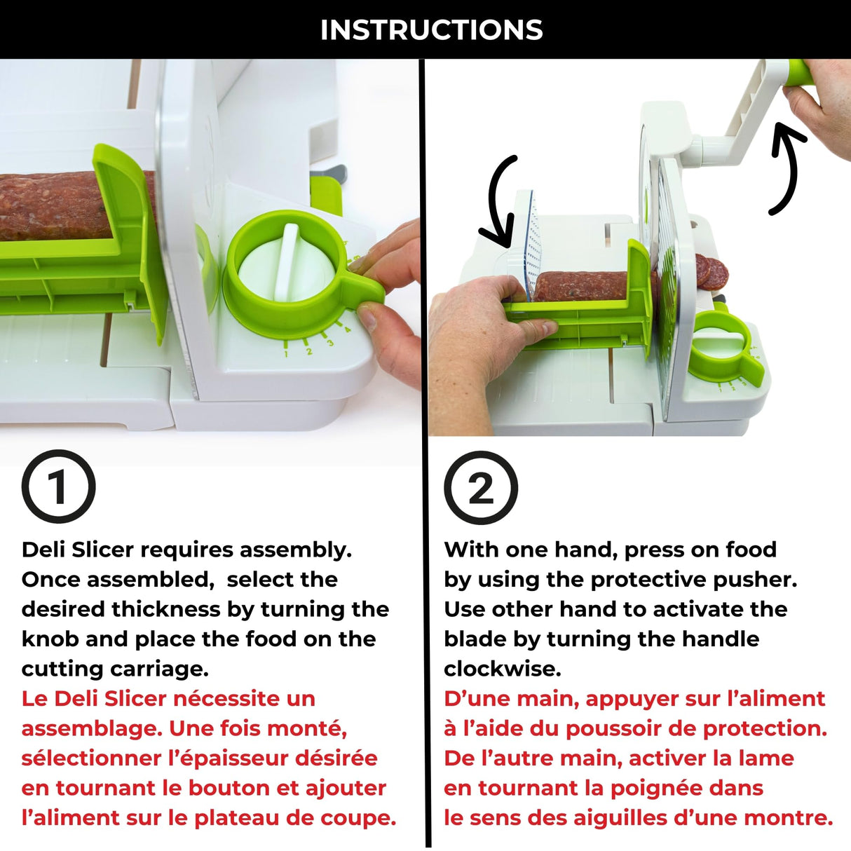 Starfrit Deli Slicer, 11" x 11.8" x 7.9", Green Starfrit