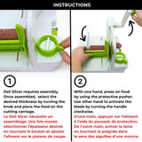 Starfrit Deli Slicer, 11" x 11.8" x 7.9", Green Starfrit