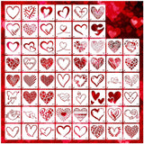 Small Heart Stencils for Painting on Wood Stone Reusable Love Stencils for Adults on Wood Fabric Rock Card Art Paint Wall Furniture Home Decor yhslmh