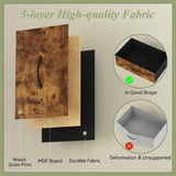 Loomie 63 Inch Dresser for Bedroom, Wide Long Fabric Dresser with LED Lights & 8 Drawers, Large TV Stand for 55, 65, 70 Inch TV, Entertainment Center with Storage (Rustic Brown) Loomie