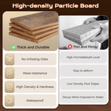 Huuger 63 Inch L Shaped Desk with Power Outlets and USB-C Port, 0.95 Inch Thicker Desktop, Reversible Computer Desk, Larger Office Corner Gaming Desk, Metal Frame, for Home Office, Study, Rustic Brown Huuger