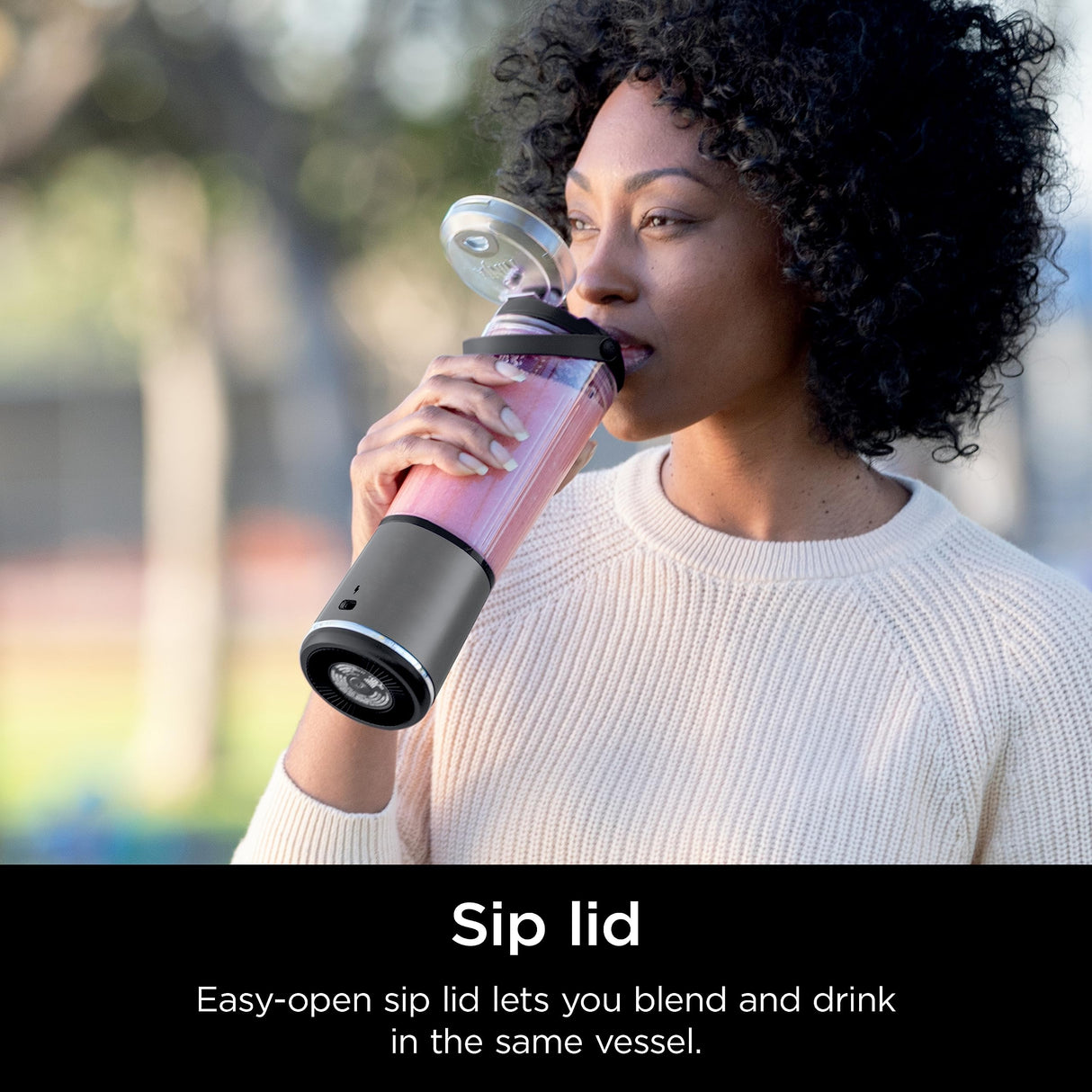 Ninja BC151BK Blast Portable Blender, Cordless, 18oz. Vessel, Personal Blender-for Shakes & Smoothies, BPA Free, Leakproof-Lid & Sip Spout, USB-C Rechargeable, Dishwasher Safe Parts, Black Ninja