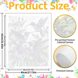 Paint by Numbers Kit for Adults, Hummingbirds Paint by Numbers Kit for Adults Beginners, DIY Acrylic Painting on Canvas for Home Wall Art Decor(16x20Inch Mandun