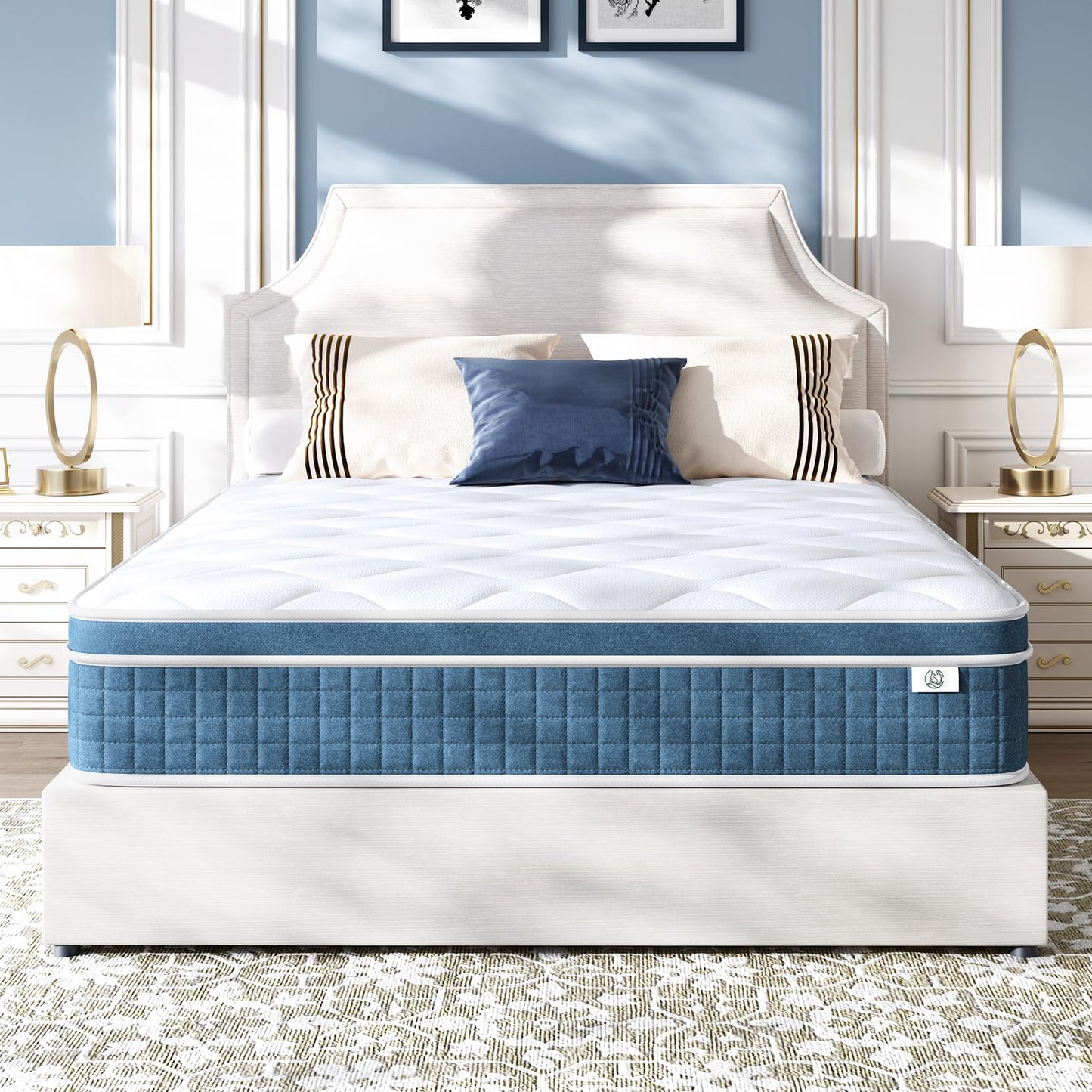 koorlian Twin Mattress 10 Inch, Hybrid Twin Size Mattress in a Box, Twin Bed Mattress with Individual Pocket Springs and Pressure-Relieving Memory Foam, Breathable, Medium Firm Mattress 75"x39"x10"