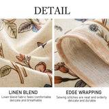 ISAENNE French Tablecloth for Rectangle Tables,Linen Table Cloth with Flowers and Birds Pattern,Heavy Durable Table Cover for Dining Thanksgiving Kitchen Decor Party Banquet Christmas,67"*118" ISAENNE