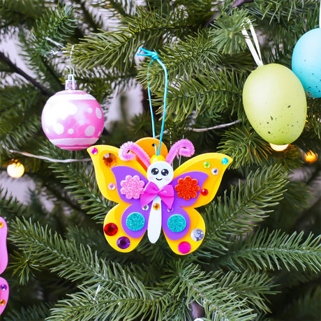 Winlyn 24 Sets Butterfly Craft Kits DIY 3D Rainbow Butterfly Ornaments Decorations Art Set Foam Stickers Arts and Crafts for Kids Spring Summer Camping Party Classroom Activities Art Project Winlyn