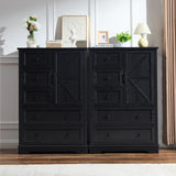 SOOWERY Dresser for Bedroom, 5 Drawer Wood Dresser, Black Dresser Farmhouse Dressers with 5 Wooden Drawers and Storage Cabinet, 48 Inch Tall Chest of Drawers for Bedroom, Living Room SOOWERY