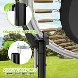 Gigu 14 FT Trampoline with Basketball Hoop Water Sprinkler Spiral Ground Stakes Trampolines Outdoor Yard for Adults Kids Gigu