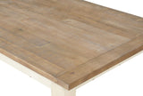 Roundhill Furniture Prato Two-Tone Finish Wood Dining Table, Antique White and Distressed Oak Roundhill Furniture