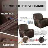 ANARACHON Leather Like Recliner Chair Covers Heavy Duty, 4 Pieces Lazy Boy Recliner Cover for Recliner Chair, Leather Cover for Recliner slipcovers Washable for Pets (Dark Brown) ANARACHON
