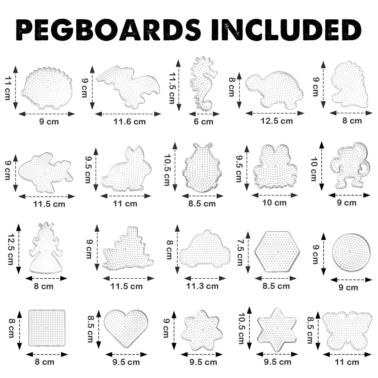 FUNZBO 13200 5mm Fuse Beads Kit - Fuse Beads Set with 20 pcs Special Shaped Pegboards, Home School Arts and Crafts Supplies for Kids, Gifts for Girls and Boys Age 5+ Years Old FUNZBO