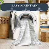 Lahome Abstract Grey Long Runners for Hallways, Washable 2.5x10 Non-Skid Low-Pile Rug Runners for Hallways Non-Slip 10 ft Modern Ombre Indoor Floor Runner for Kitchen Entryway Lahome