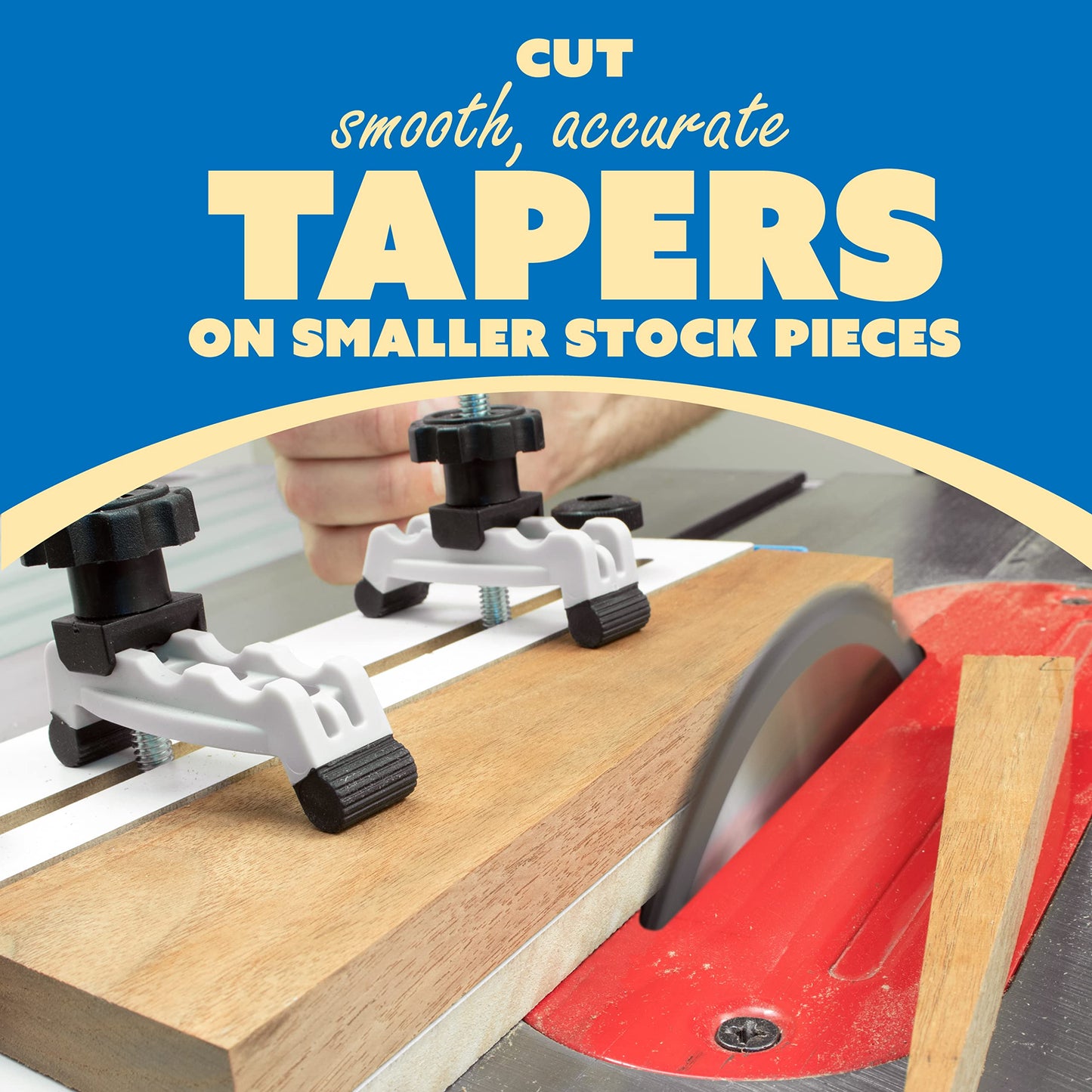 Peachtree Woodworking Supply Taper Jig Mini for Smaller Precision Cuts on Table Saws - WoodArtSupply