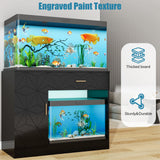 kepptory Heavy-Duty 40 Gallon Aquarium Stand, Modern Dual Tank Cabinet with Hidden Cord Organizer & 550lbs Capacity, 30-50 Gallon Fish Tank Stand, Waterproof and Adjustable Shelf, Black kepptory