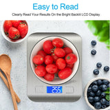 WIWUE GUO Food Scale, Kitchen Scale, Weight Scale Grams and Ounces for Weight Loss, Baking, Cooking, Keto and Meal Prep, LCD Display, 304 Stainless Steel WIWUE GUO