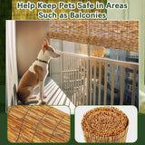 Barydat 2 Pcs 4 x 16.4 ft Reed Fence Roller Reed Fencing, Privacy Patio Screen Decorative Fences Reed Screen Curtain for Garden Backyard Patio Balconies (Brown) Barydat