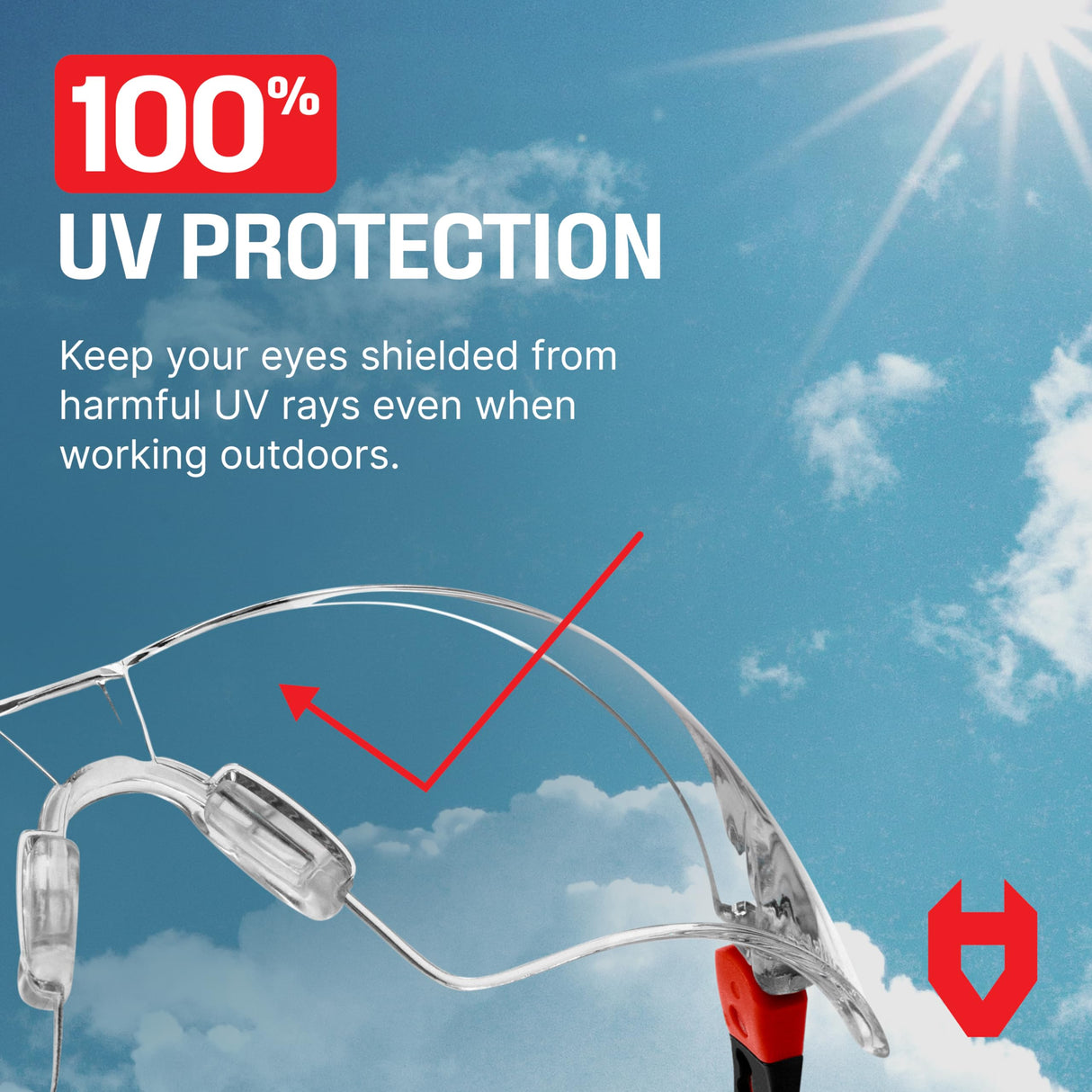 NoCry Clear Safety Glasses for Men and Women with Anti-Fog and Scratch Resistant Wrap Around Lenses, Adjustable Temples and Nose Pads — ANSI Z87 Certified Protective Eyewear with 100% UV Shielding NoCry