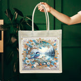 BAYUNOE Handbag Handmade Diamond Art Painting Purses Non-woven DIY Shoulder Grocery Bag Shopping Bag for Women Art Craft Gift-Lake BAYUNOE