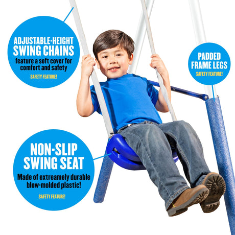 XDP Recreation Fun Forever Swing Set, 96680G, Gray XDP RECREATION