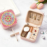 ARTopet 2PcsDIY Diamond Art Painting Jewelry Bag with Zipper Mandala Large Capacity Organizer Storage Box Special Shaped Crystal Rings Necklace Bracelet Gift Case for Women Girls ARTopet