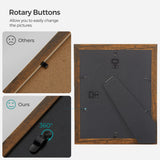 SONGMICS Picture Frames, Collage Picture Frames Set of 10, Two 8x10, Four 5x7, Four 4x6, Photo Frame for Wall Gallery Decor, Table Display, Glass, Rustic Brown SONGMICS