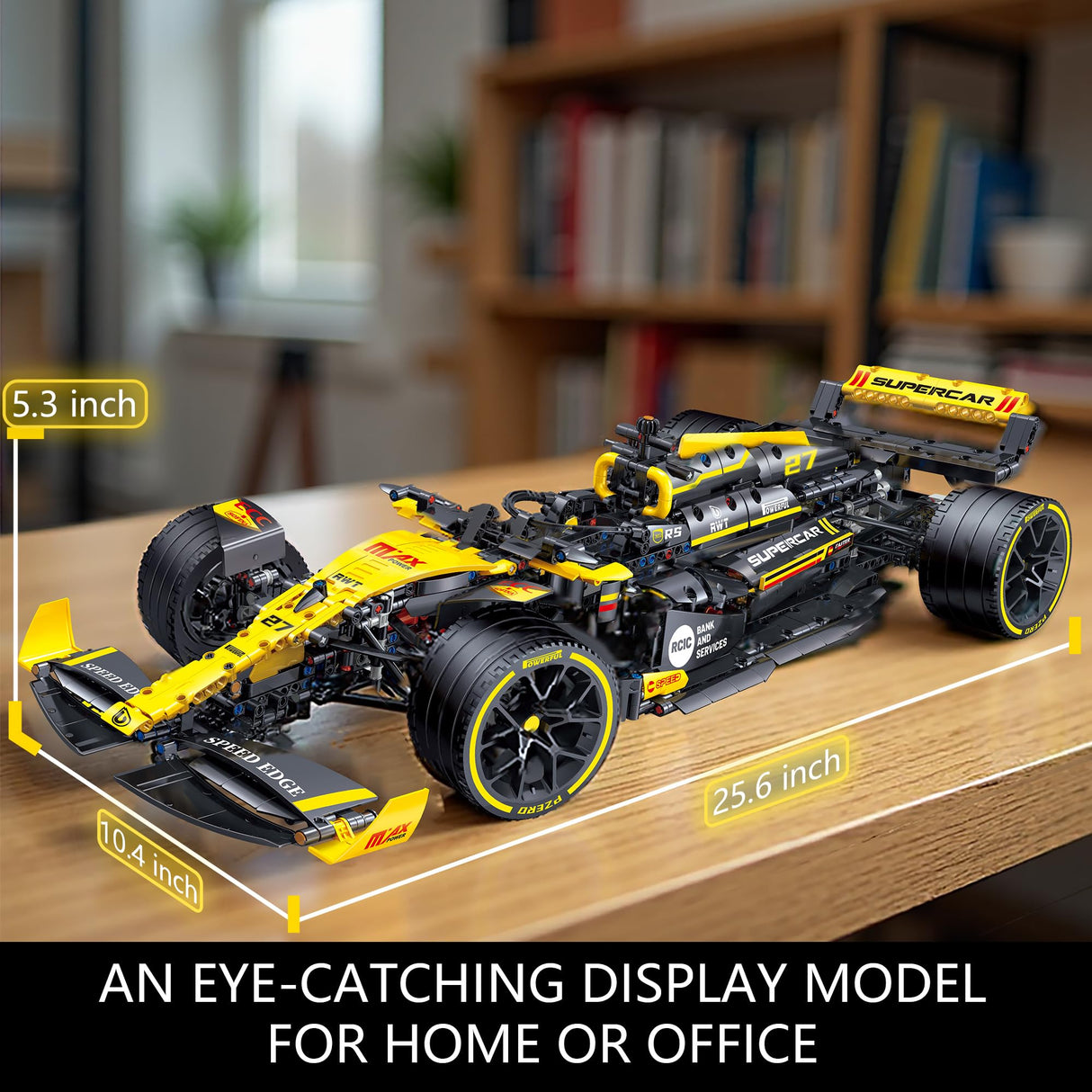 JSINMA Technic F1 RS20 Racing Car Building Kit – 1:8 Scale Collectible Set for Adults, 1650+ PCS Display Model with Realistic Details – DIY Engineering Gift for F1 Fans, Home or Office Display JSINMA