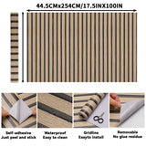 LOVADA Wood Slat Wallpaper Peel and Stick - 17.5'' x 100'' Self Adhesive Contact Paper for Walls, Wood Panel for Easy DIY Wall Decor (Brown) LOVADA