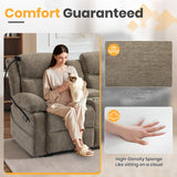 RIHEREFY Loveseat Recliner Sofa, Reclining Loveseat with Console, RV Wall Hugger Double Loveseat Recliner Couch for Living Room & Home Theater (Chenille-Camel) RIHEREFY